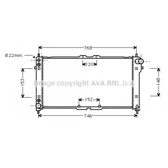 Radiateur, refroidissement du moteur AVA QUALITY COOLING MZ2074