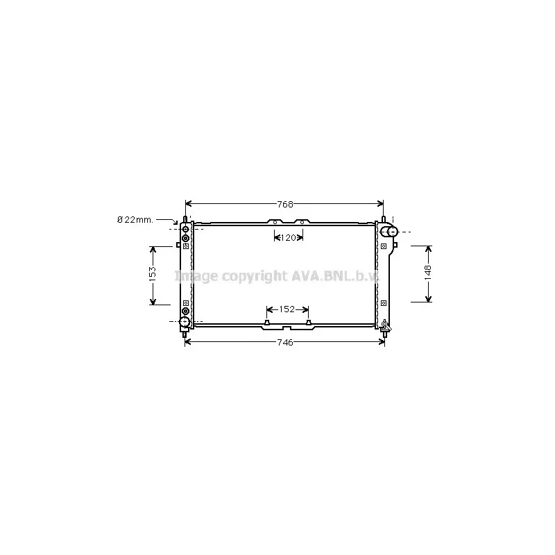 Radiateur, refroidissement du moteur AVA QUALITY COOLING MZ2074