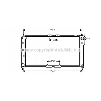 Radiateur, refroidissement du moteur AVA QUALITY COOLING MZ2075