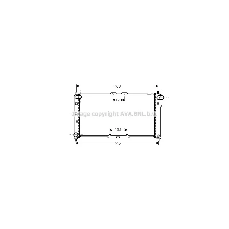Radiateur, refroidissement du moteur AVA QUALITY COOLING MZ2075
