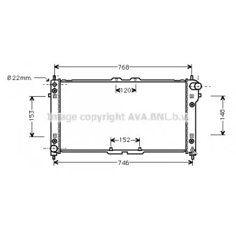 Radiateur, refroidissement du moteur AVA QUALITY COOLING MZ2076