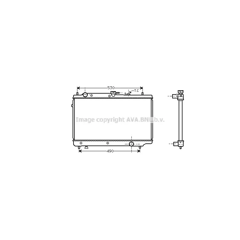 Radiateur, refroidissement du moteur AVA QUALITY COOLING MZ2086