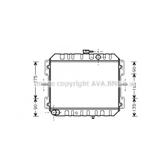 Radiateur, refroidissement du moteur AVA QUALITY COOLING MZ2092