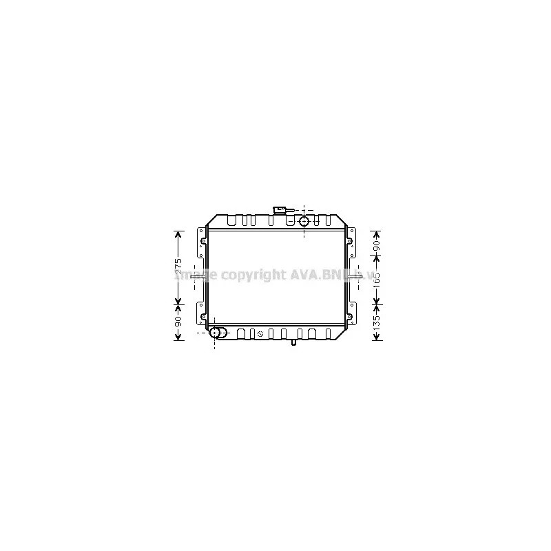 Radiateur, refroidissement du moteur AVA QUALITY COOLING MZ2092