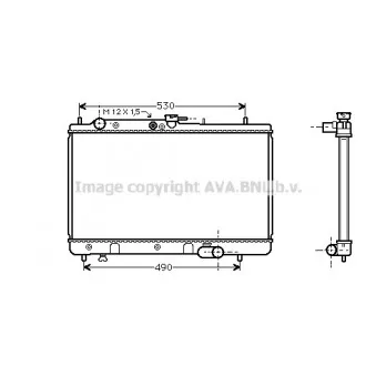 Radiateur, refroidissement du moteur AVA QUALITY COOLING MZ2095
