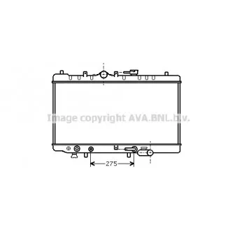 Radiateur, refroidissement du moteur AVA QUALITY COOLING MZ2097
