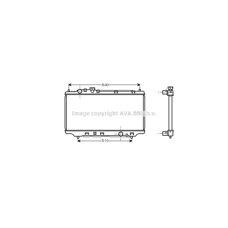 Radiateur, refroidissement du moteur AVA QUALITY COOLING MZ2098