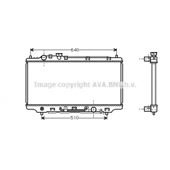 Radiateur, refroidissement du moteur AVA QUALITY COOLING MZ2100
