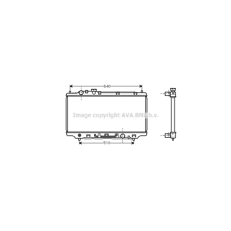 Radiateur, refroidissement du moteur AVA QUALITY COOLING MZ2100