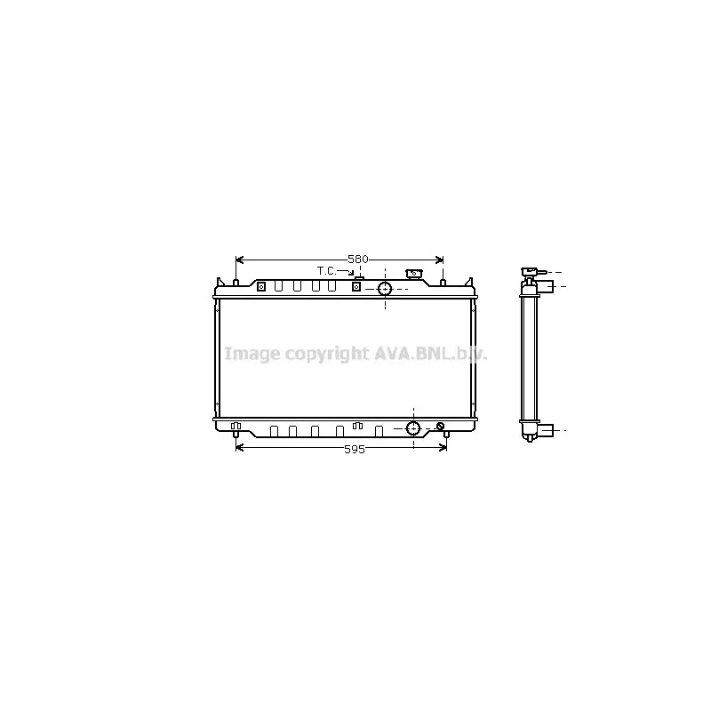 Radiateur, refroidissement du moteur AVA QUALITY COOLING MZ2117