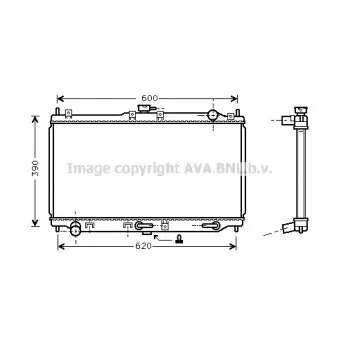 Radiateur, refroidissement du moteur AVA QUALITY COOLING MZ2134
