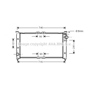 Radiateur, refroidissement du moteur AVA QUALITY COOLING MZ2135