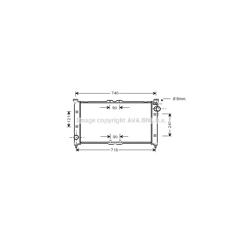 Radiateur, refroidissement du moteur AVA QUALITY COOLING MZ2135