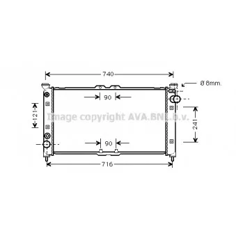 Radiateur, refroidissement du moteur AVA QUALITY COOLING MZ2136