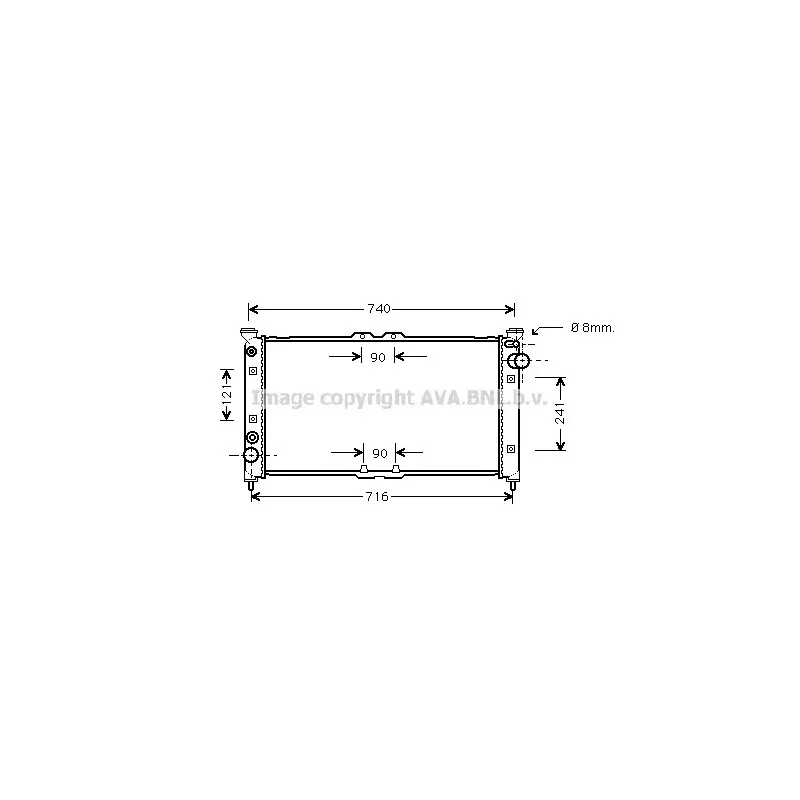 Radiateur, refroidissement du moteur AVA QUALITY COOLING MZ2136