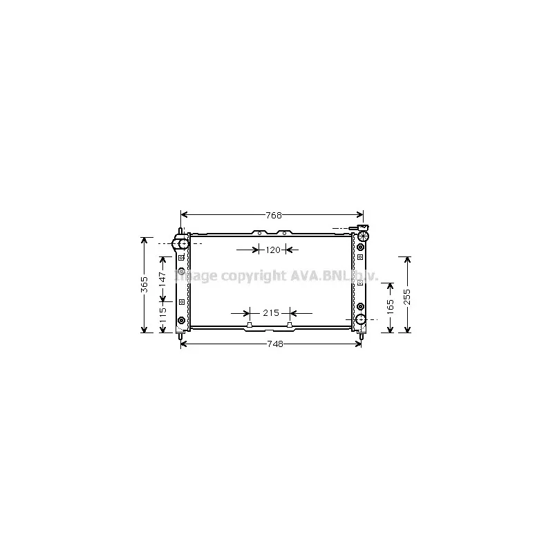 Radiateur, refroidissement du moteur AVA QUALITY COOLING MZ2137
