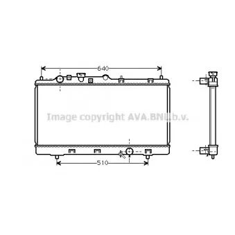 Radiateur, refroidissement du moteur AVA QUALITY COOLING MZ2151