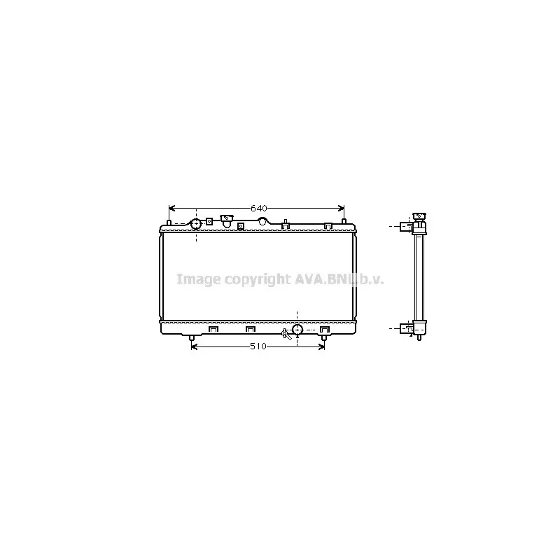 Radiateur, refroidissement du moteur AVA QUALITY COOLING MZ2151