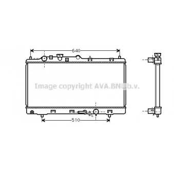 Radiateur, refroidissement du moteur AVA QUALITY COOLING MZ2152
