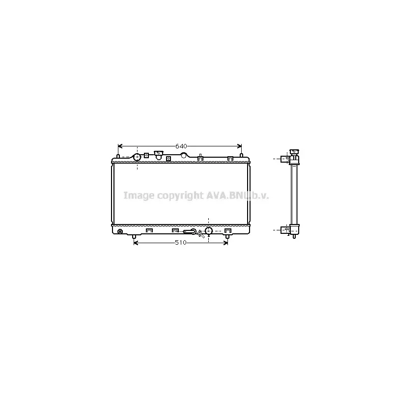 Radiateur, refroidissement du moteur AVA QUALITY COOLING MZ2152