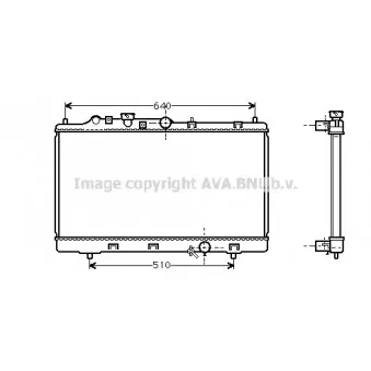 Radiateur, refroidissement du moteur AVA QUALITY COOLING MZ2153