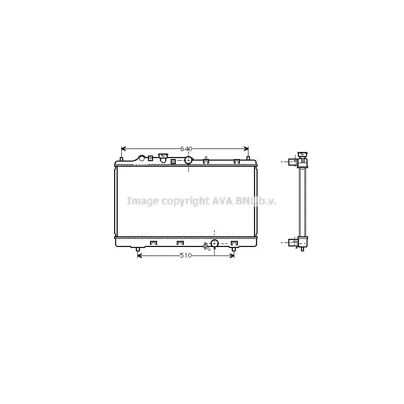 Radiateur, refroidissement du moteur AVA QUALITY COOLING MZ2153