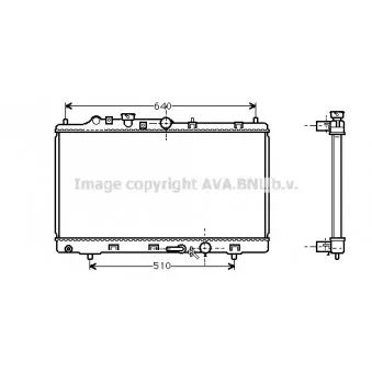 Radiateur, refroidissement du moteur AVA QUALITY COOLING MZ2154