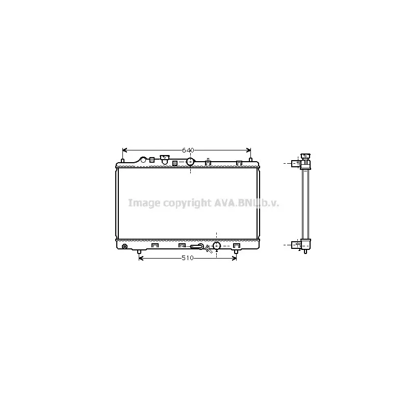 Radiateur, refroidissement du moteur AVA QUALITY COOLING MZ2154