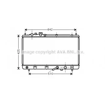 Radiateur, refroidissement du moteur AVA QUALITY COOLING MZ2167