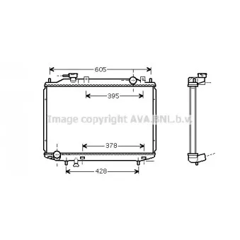 Radiateur, refroidissement du moteur AVA QUALITY COOLING MZ2171