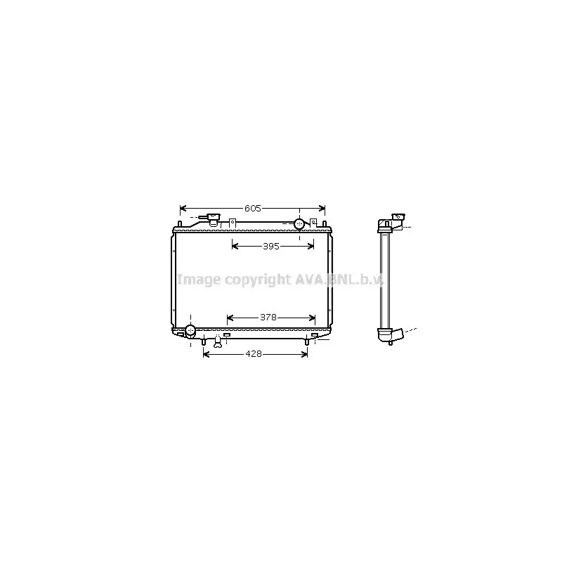 Radiateur, refroidissement du moteur AVA QUALITY COOLING MZ2171