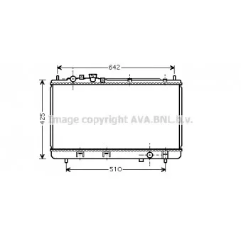 Radiateur, refroidissement du moteur AVA QUALITY COOLING MZ2173