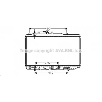 Radiateur, refroidissement du moteur AVA QUALITY COOLING MZ2178