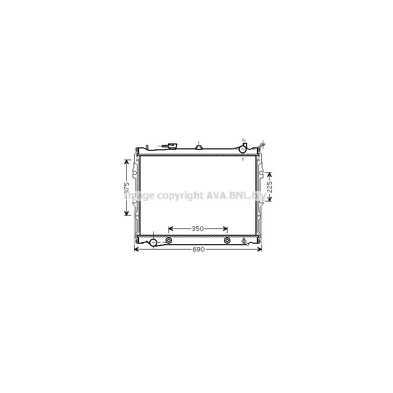 Radiateur, refroidissement du moteur AVA QUALITY COOLING MZ2190