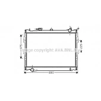 Radiateur, refroidissement du moteur AVA QUALITY COOLING MZ2191