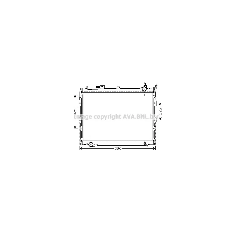 Radiateur, refroidissement du moteur AVA QUALITY COOLING MZ2191