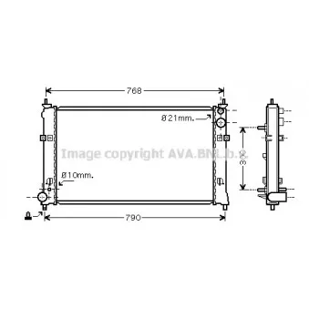 Radiateur, refroidissement du moteur AVA QUALITY COOLING