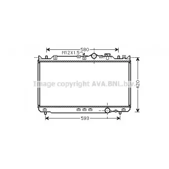 Radiateur, refroidissement du moteur AVA QUALITY COOLING MZ2201