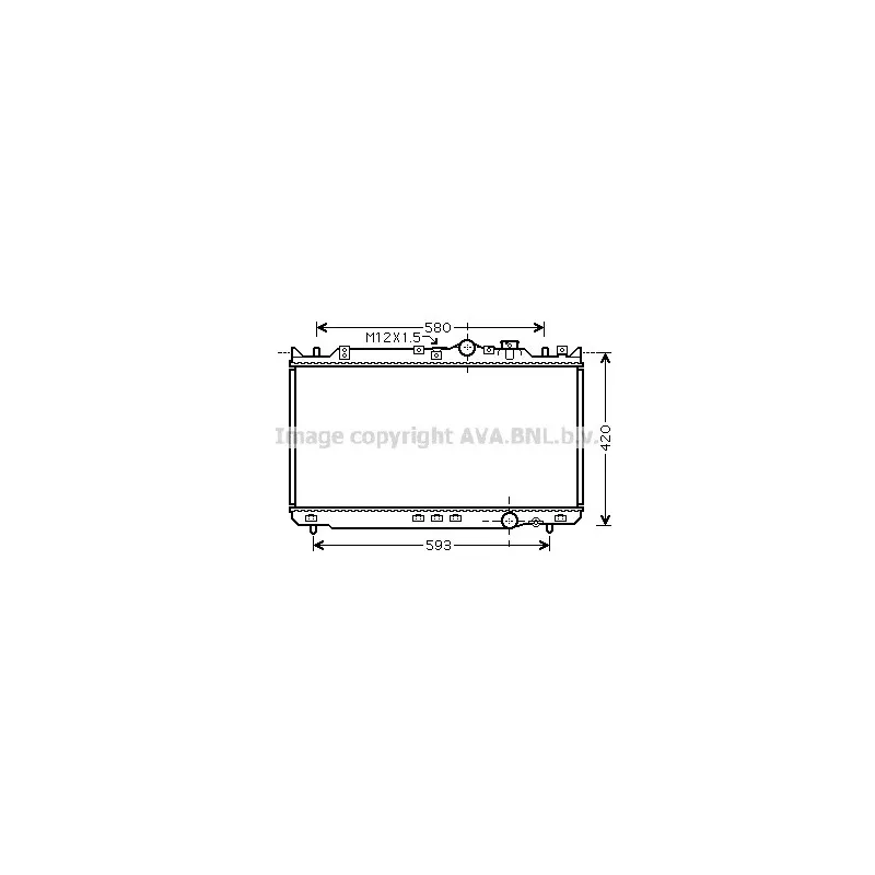 Radiateur, refroidissement du moteur AVA QUALITY COOLING MZ2201