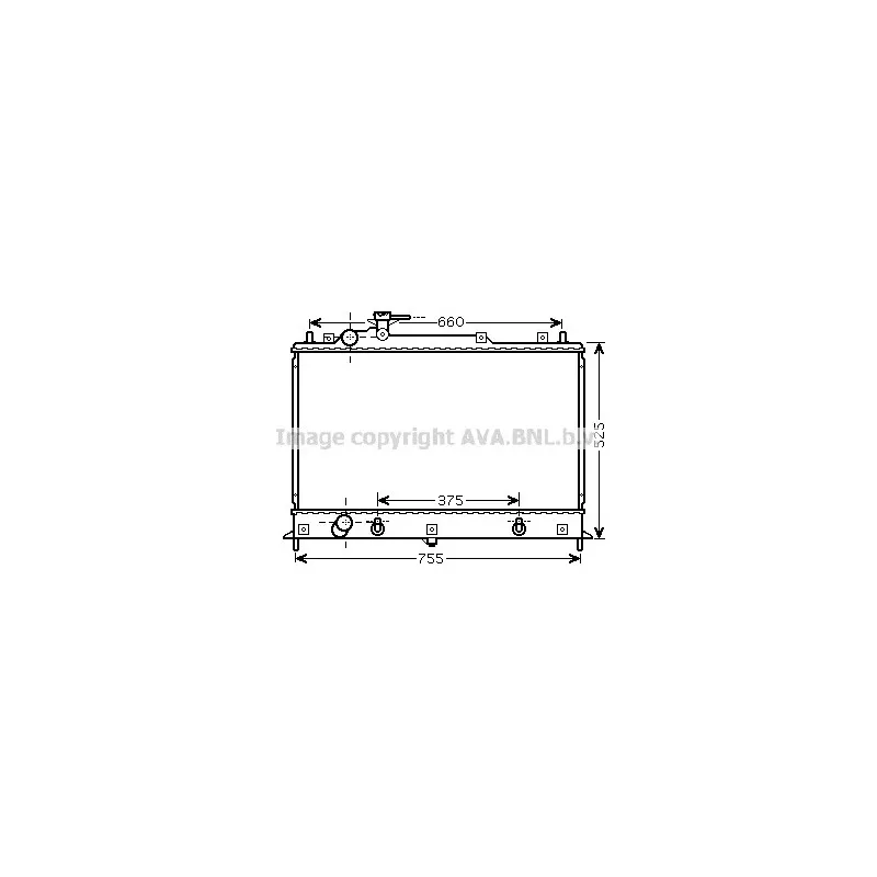 Radiateur, refroidissement du moteur AVA QUALITY COOLING MZ2210