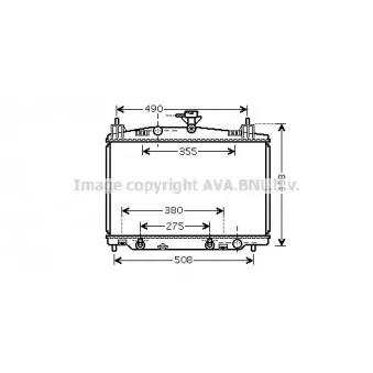 Radiateur, refroidissement du moteur AVA QUALITY COOLING MZ2212