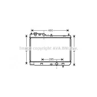 Radiateur, refroidissement du moteur AVA QUALITY COOLING MZ2214