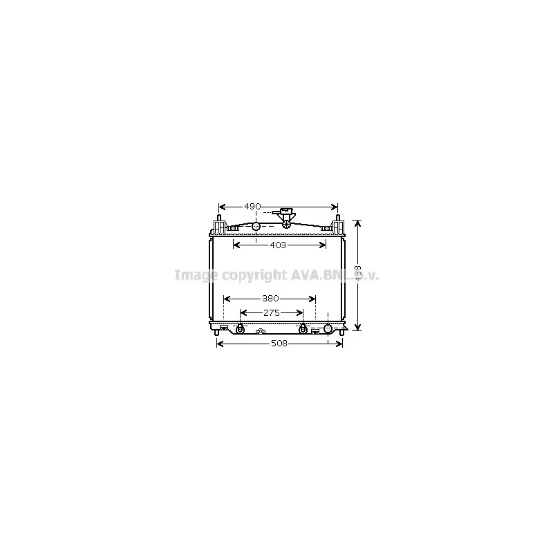 Radiateur, refroidissement du moteur AVA QUALITY COOLING MZ2215