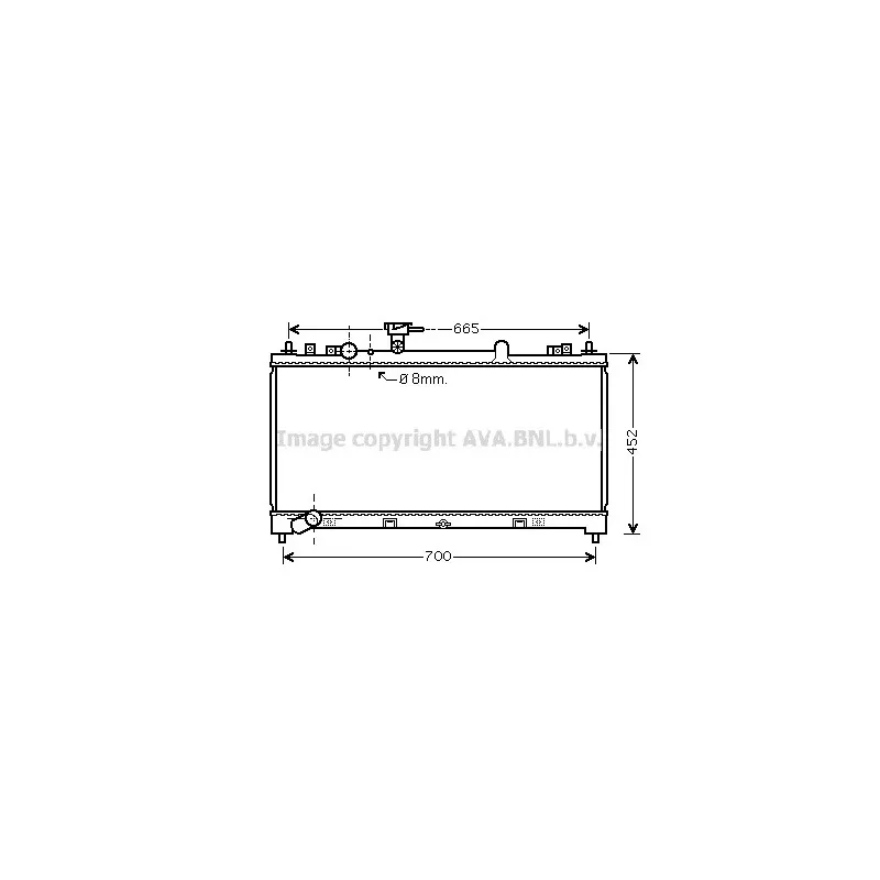 Radiateur, refroidissement du moteur AVA QUALITY COOLING MZ2218