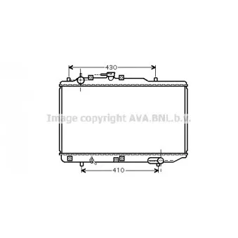 Radiateur, refroidissement du moteur AVA QUALITY COOLING MZ2221