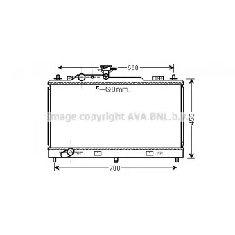 Radiateur, refroidissement du moteur AVA QUALITY COOLING MZ2222