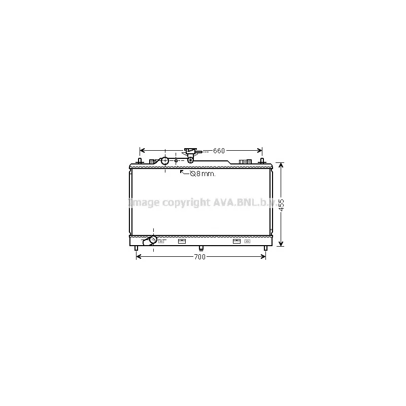 Radiateur, refroidissement du moteur AVA QUALITY COOLING MZ2222