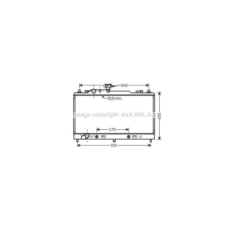 Radiateur, refroidissement du moteur AVA QUALITY COOLING MZ2223