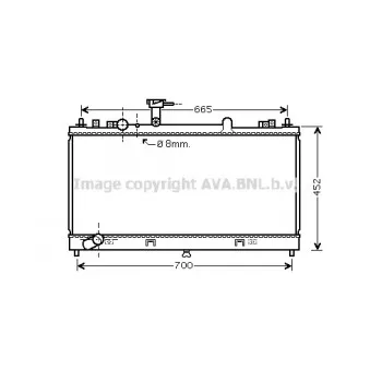 Radiateur, refroidissement du moteur AVA QUALITY COOLING MZ2224