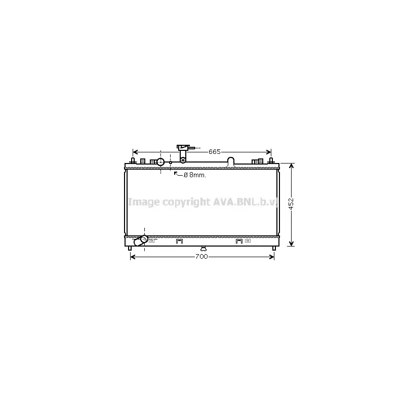 Radiateur, refroidissement du moteur AVA QUALITY COOLING MZ2224